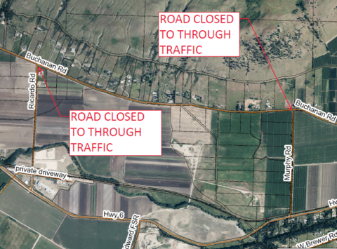 Buchanan Road closed